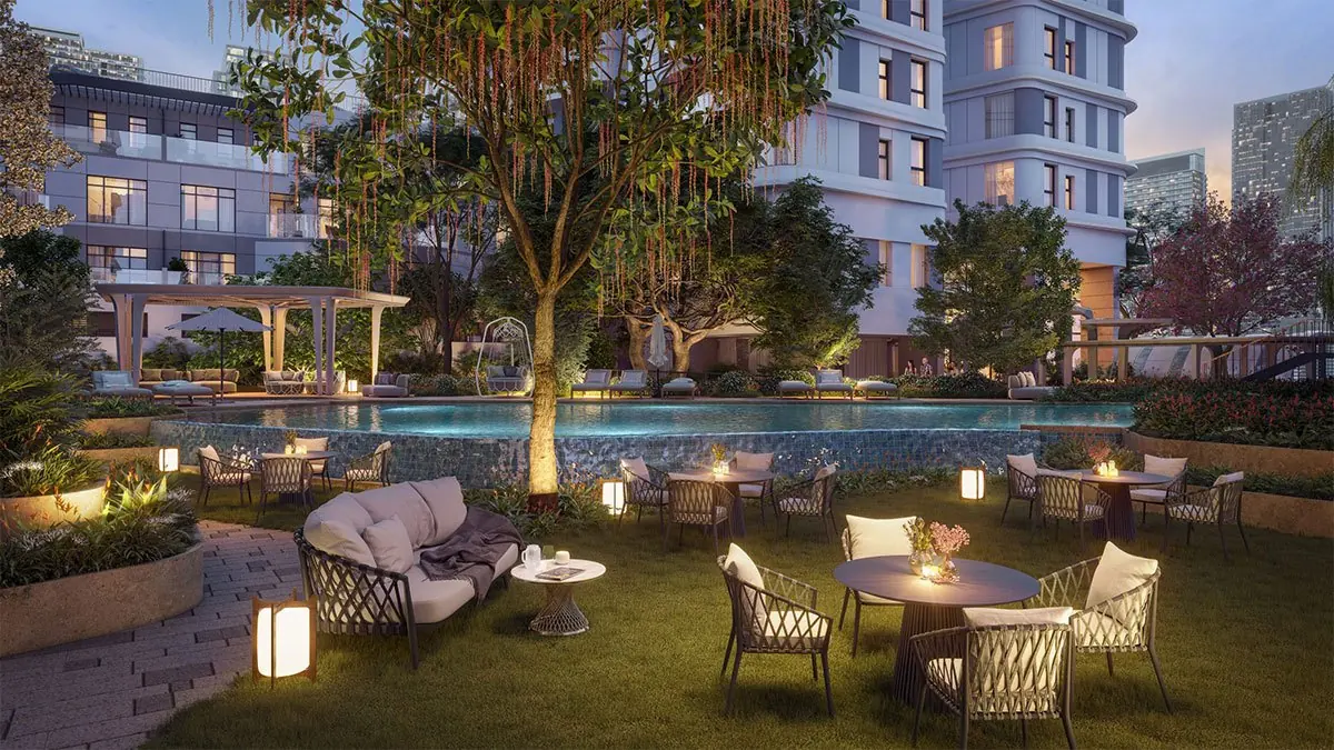 Hồ bơi và tiện ích tầng trệt Suro Collection Saigon