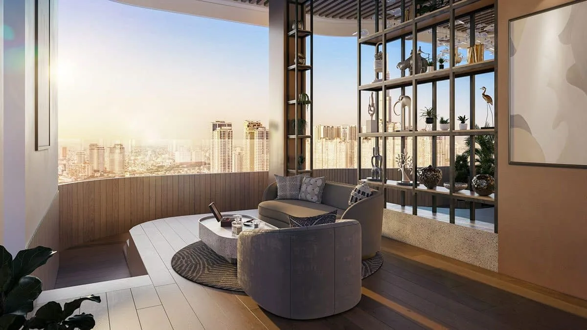 Khu thư giãn và làm việc chung tầng sky garden Suro Collection Saigon